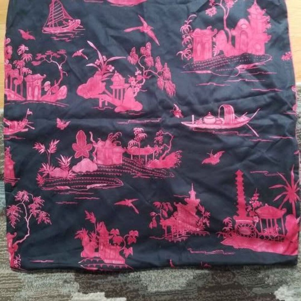 ONE Cushion COVER Chinoiserie Fabric 21×21 inches NEW | 6 pcs available